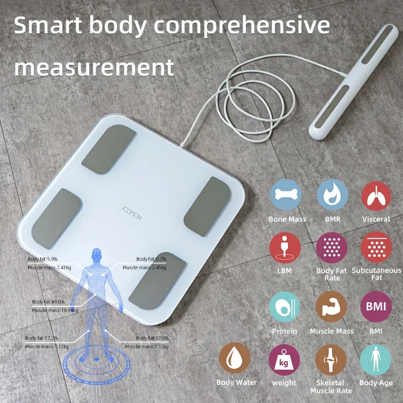 FITDAYS FG2001WB Bluetooth Smart Body Scales - White