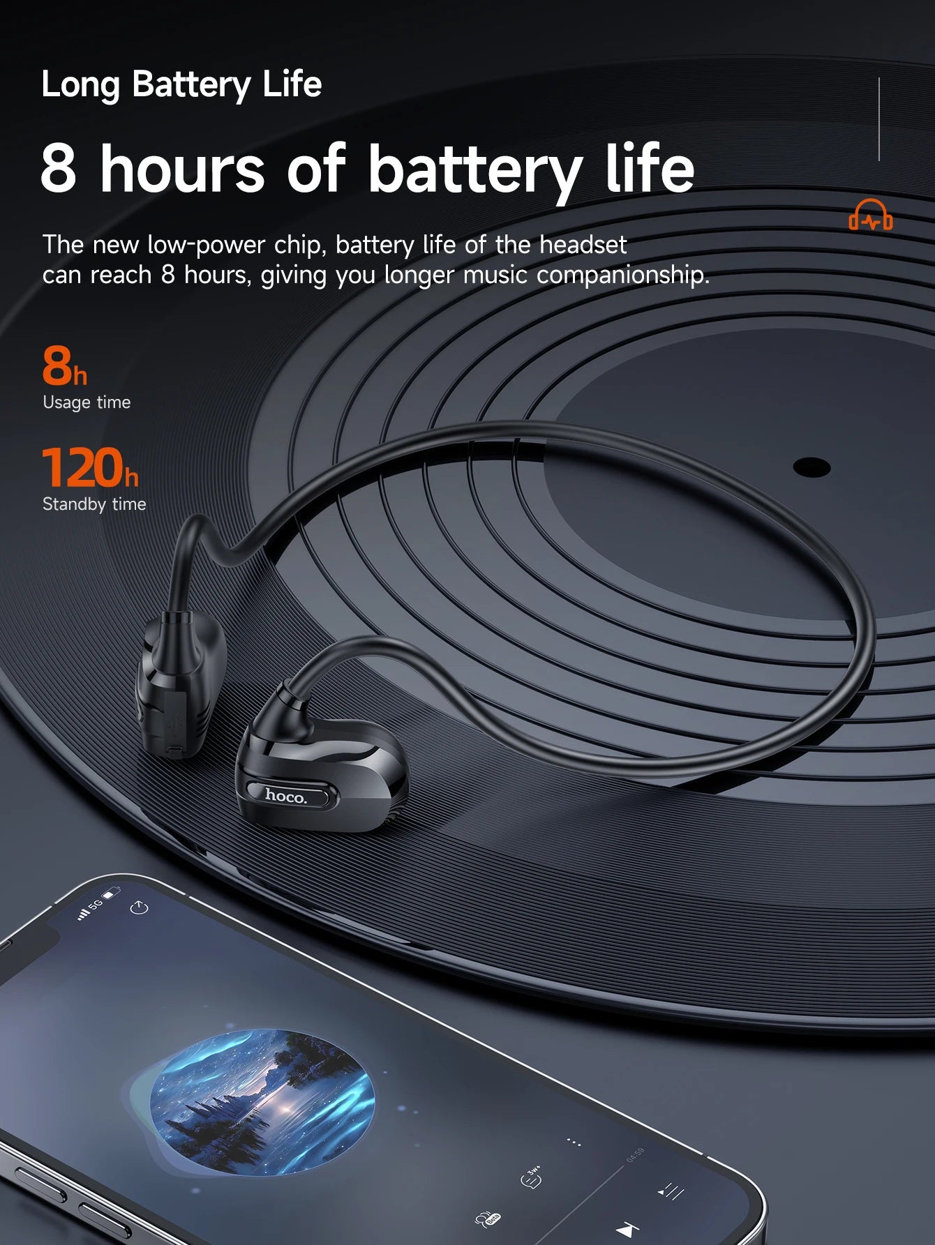 HOCO ES63 Neckband Bluetooth Wireless Open Ear Headphones