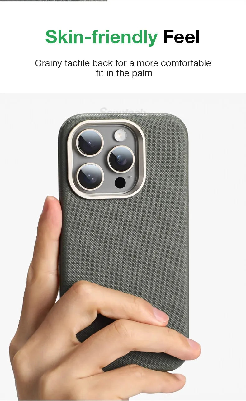 Leather Textured MagSafe Shockproof Case for Apple iPhone