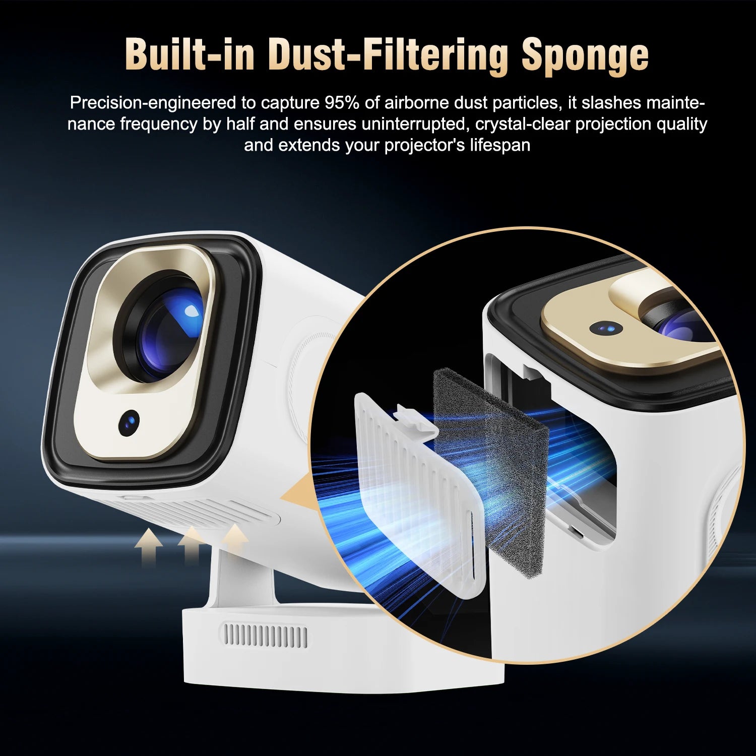 MAGCUBIC HY310 Portable Home Cinema Projector with Google Assistant