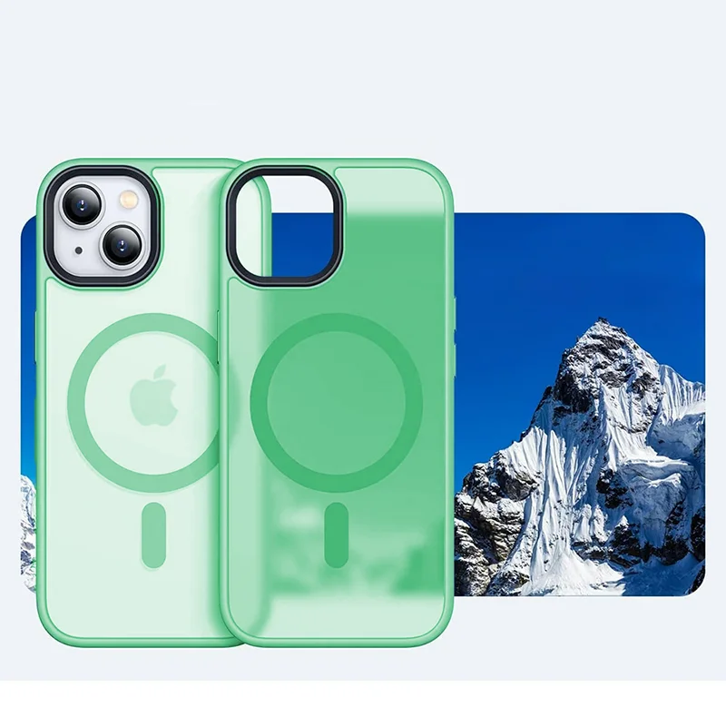 Translucent MagSafe Shockproof Hybrid Armor Case for iPhone
