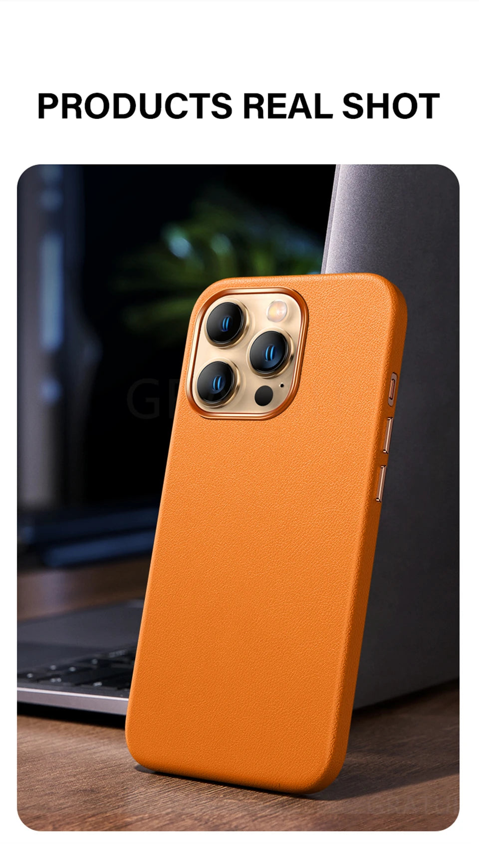 Leather MagSafe Shockproof Case for iPhone