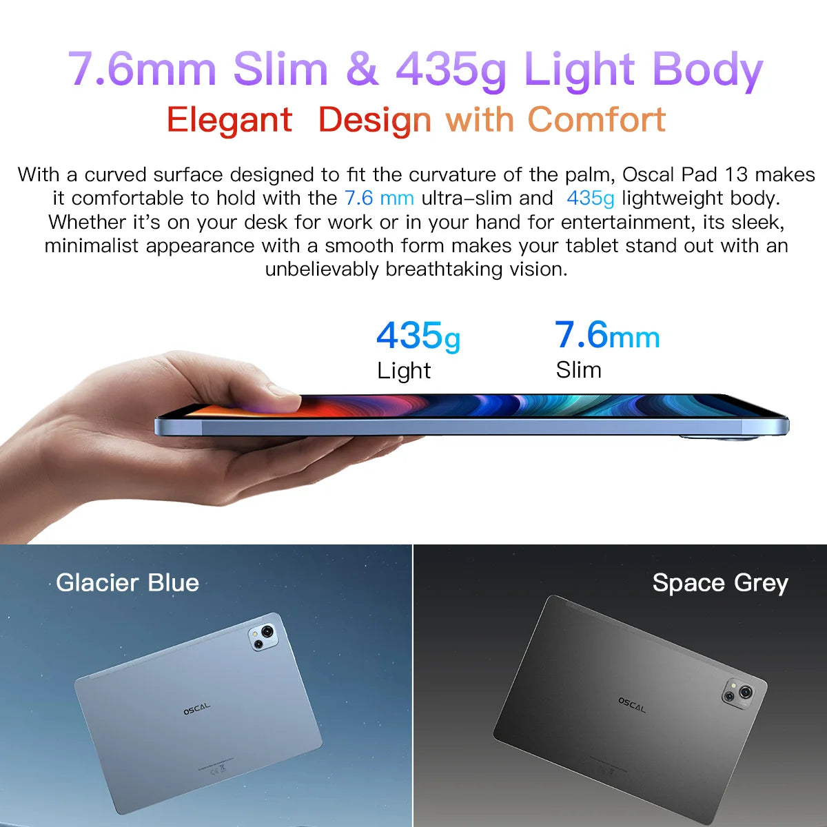 BLACKVIEW Oscal Pad 13 10.1" HD WiFi Android Tablet - 256GB