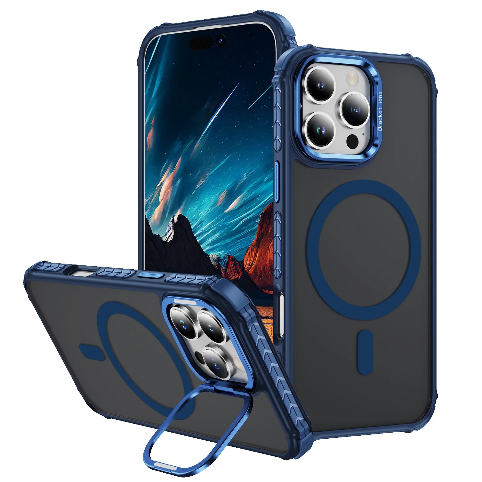 MagSafe Shockproof Armor Case for iPhone with Stand