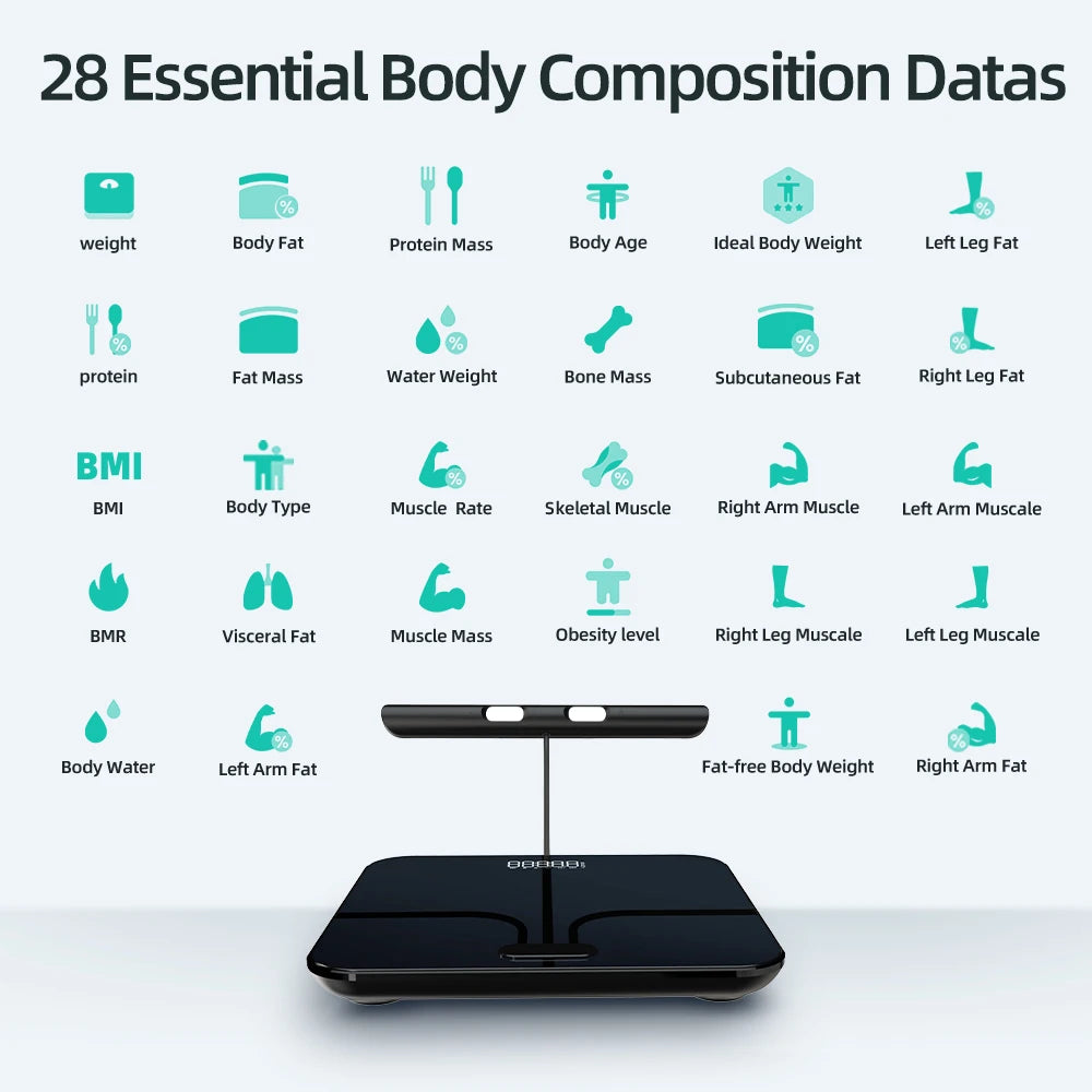 FITDAYS FI2211WB Bluetooth Smart Body Scales - Blue