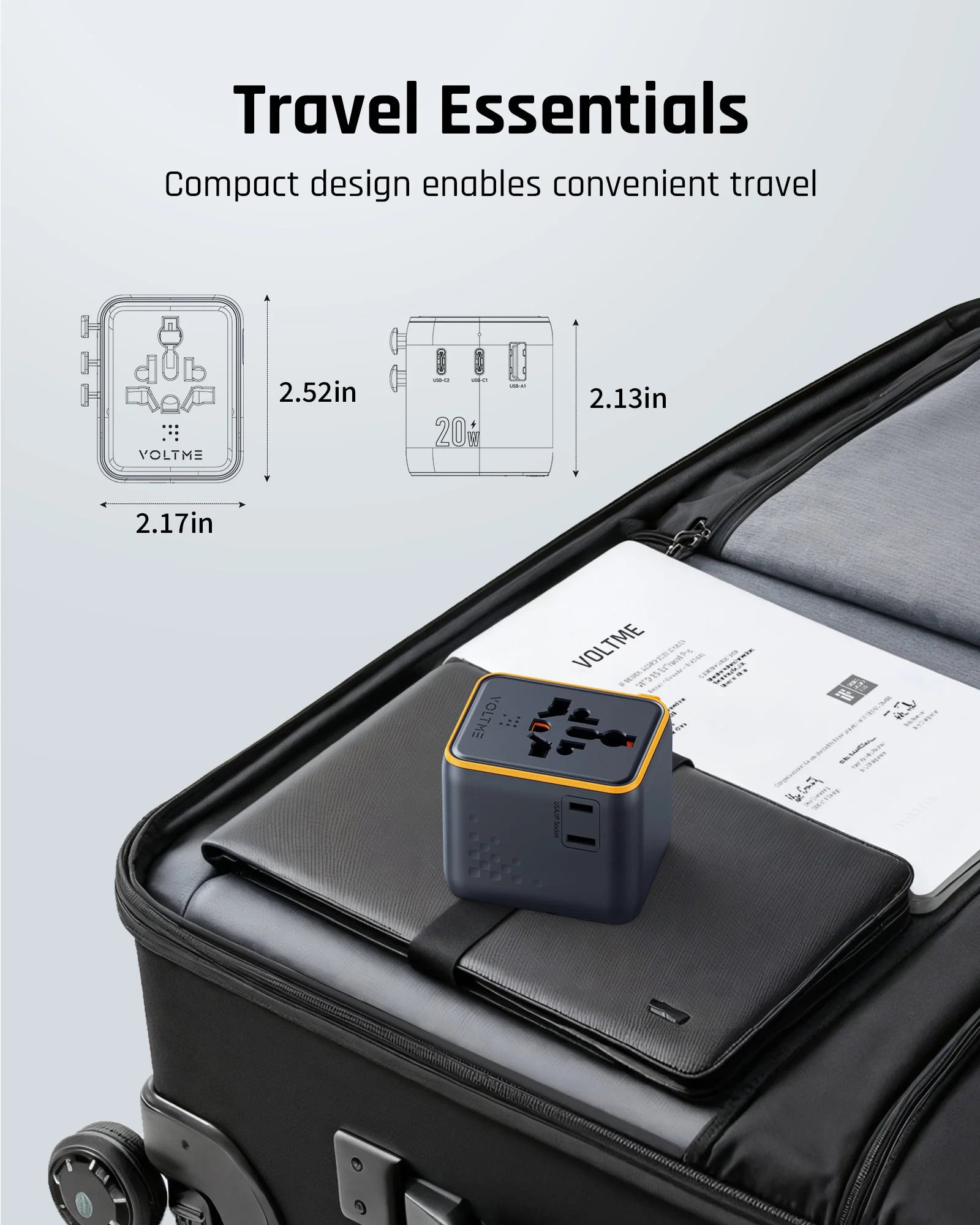 VOLTME Vito Go EzTravel 5in1 Universal Travel Adapter