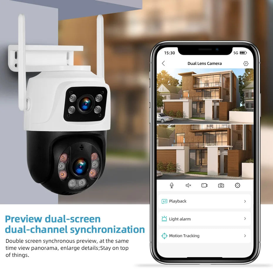 Outdoor dual lens smart home security camera price