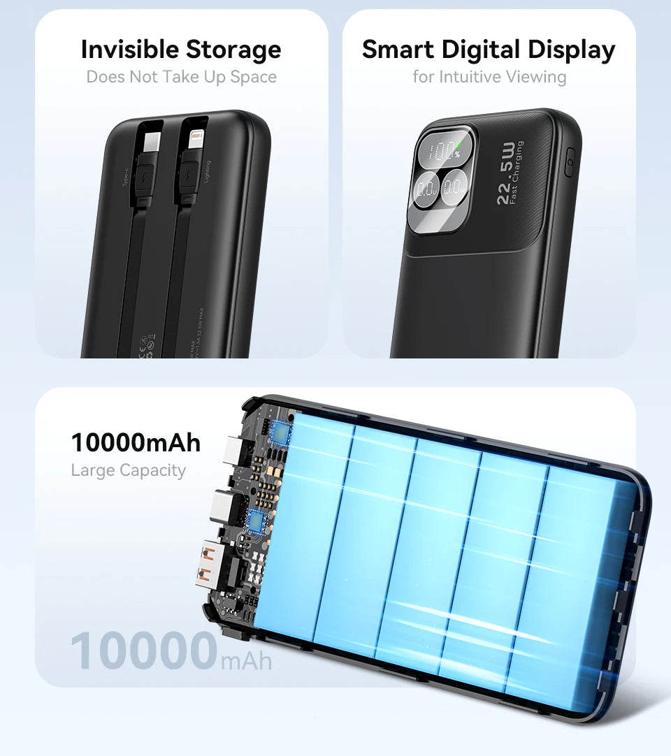 KUULAA 22.5W 10000mAh Fast Charging Portable Charger and Power Bank