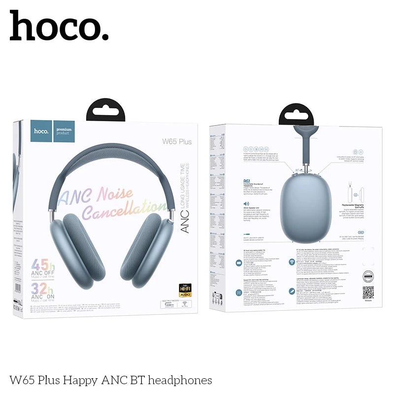 HOCO W65 Plus Noise Cancelling Bluetooth Wireless Headphones