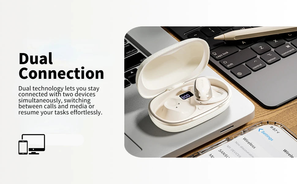 SANSUI W65 Bluetooth Wireless Open Ear Headphones
