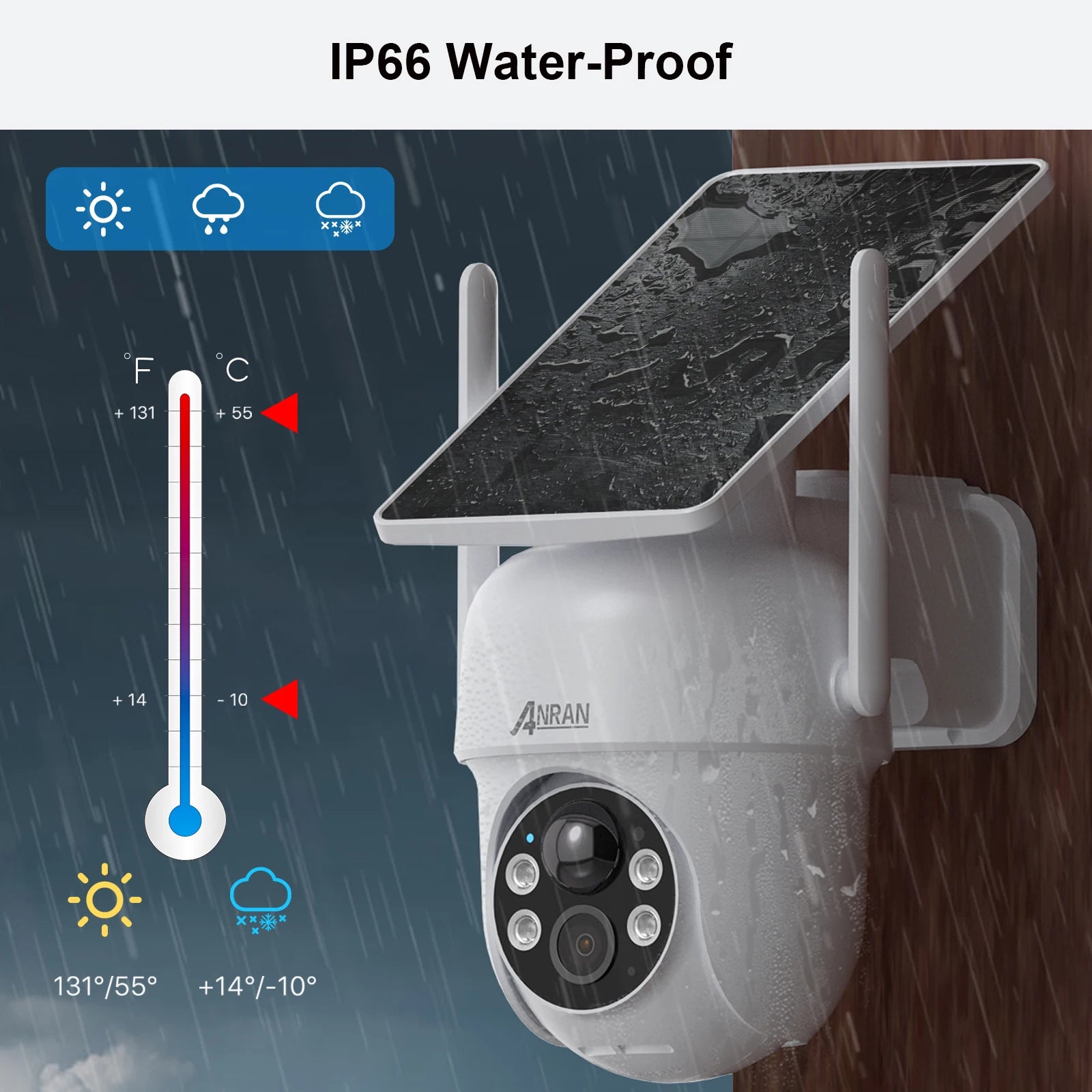 ANRAN 3MP/5MP Solar Powered Smart Home Security Camera