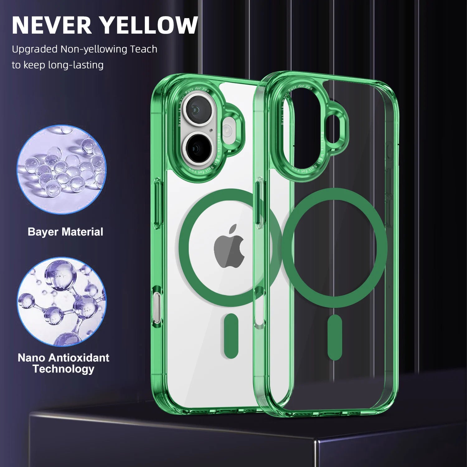 Translucent Magnetic Matte Case for Apple iPhone
