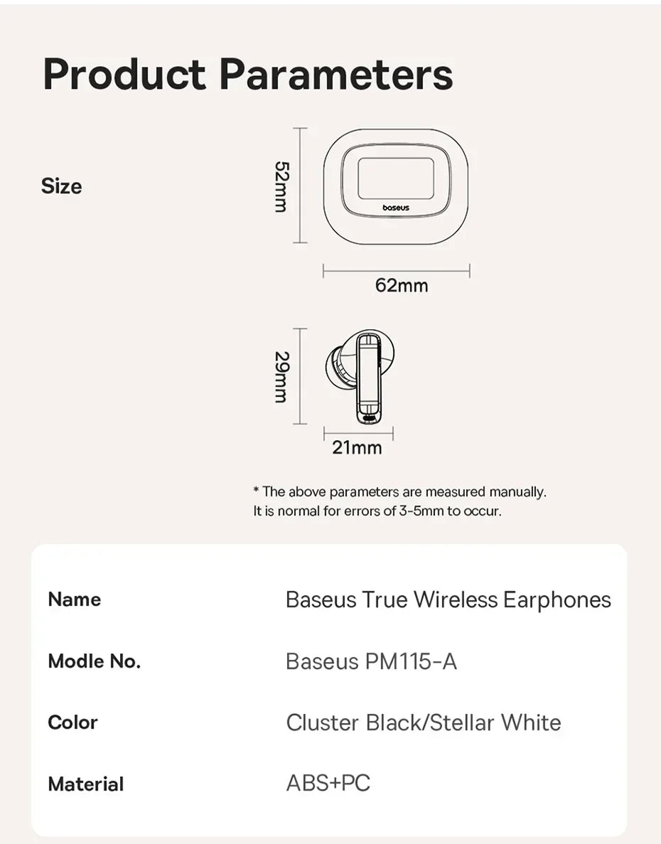 BASEUS Bowie M2s Ultra ANC Bluetooth Wireless Earphones