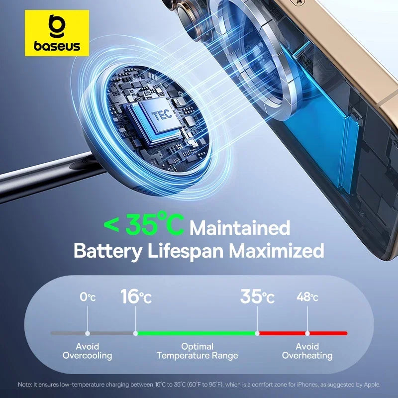 BASEUS Enerfill FS4 3in1 Wireless Charging Stand with TEC Cooling