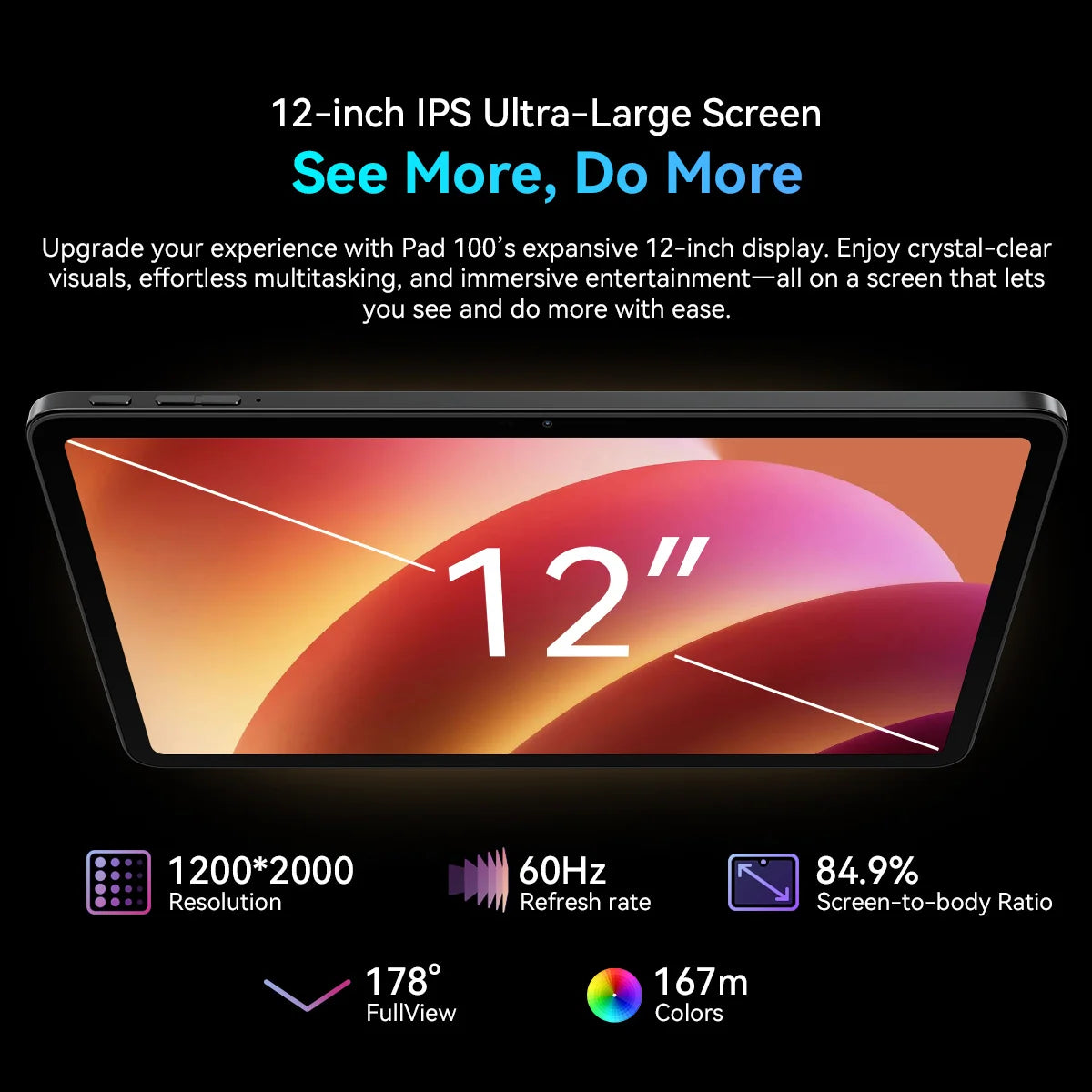 BLACKVIEW Oscal Pad 100 12" FHD 4G Android Tablet - 256GB
