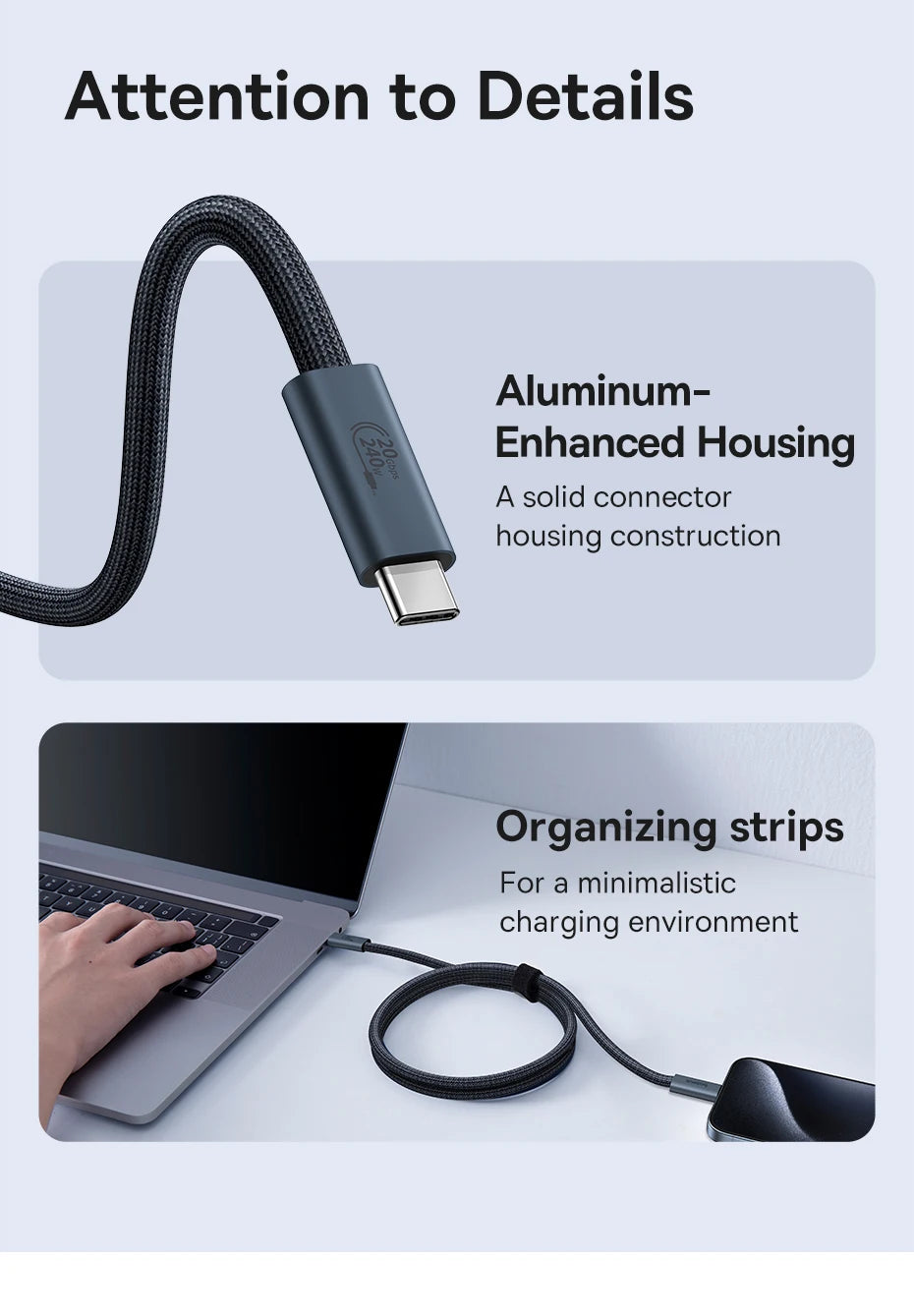 BASEUS Flash Series 240W Type-C to Type-C Charging and Data Cable