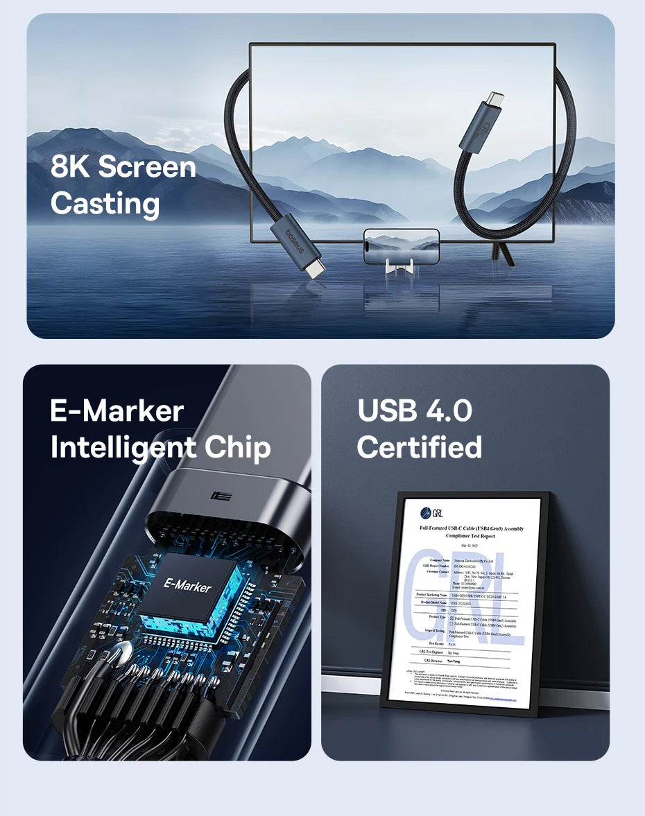 BASEUS Flash Series 240W Type-C to Type-C Charging and Data Cable