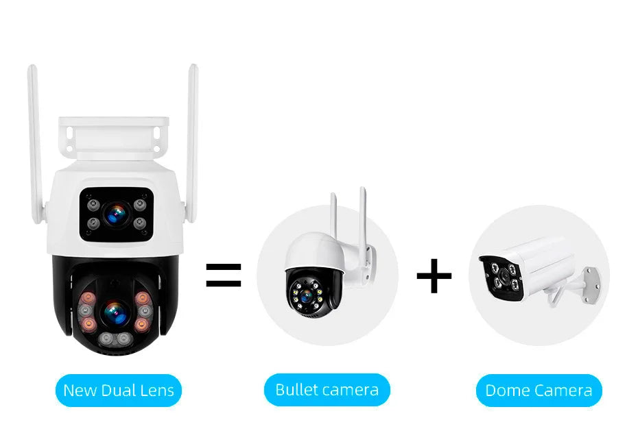 Outdoor dual lens smart home security camera manual
