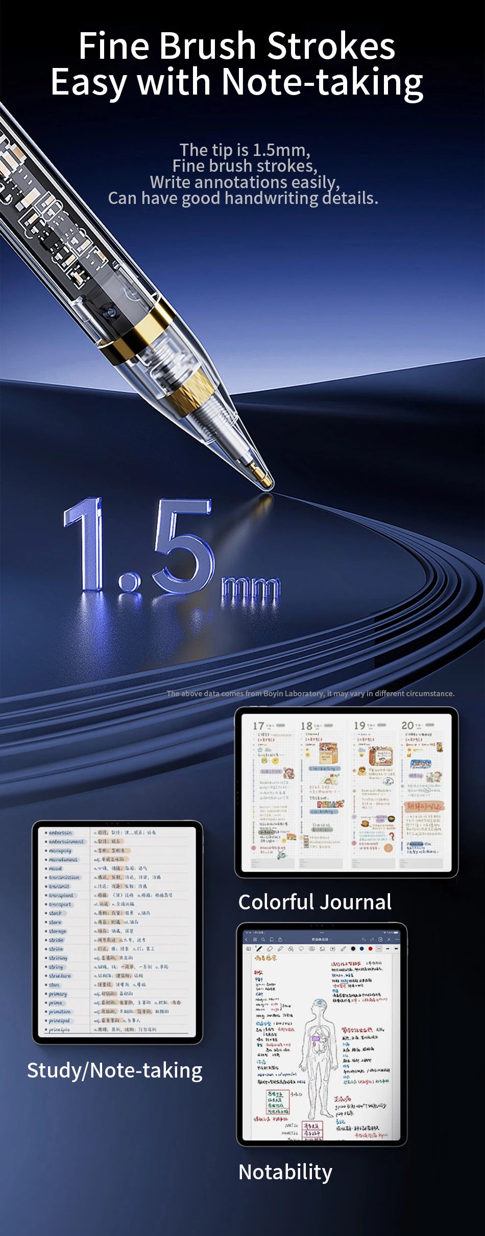 WiWU Transparent Magnetic Charging Stylus Pen for Apple iPad