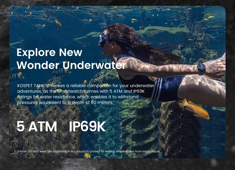 KOSPET Tank S1 1.30" AMOLED Smart Watch