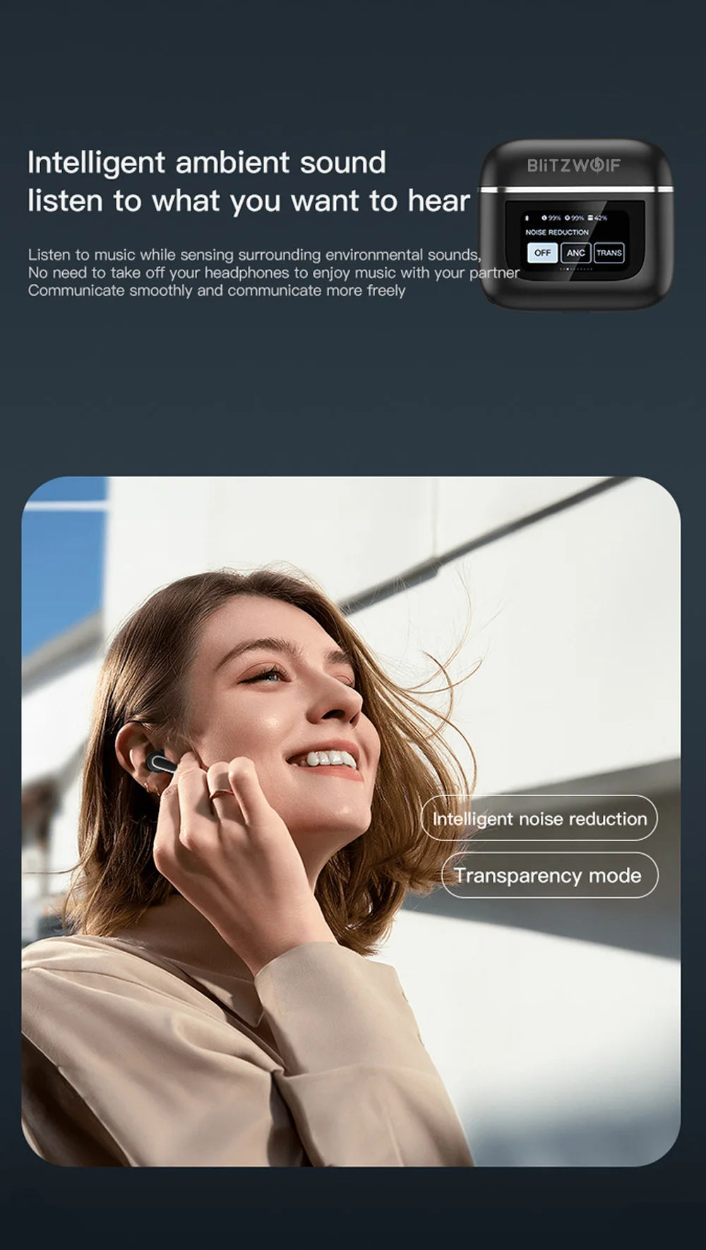 BLITZWOLF BW-FYE16 TWS Bluetooth Wireless Earphones