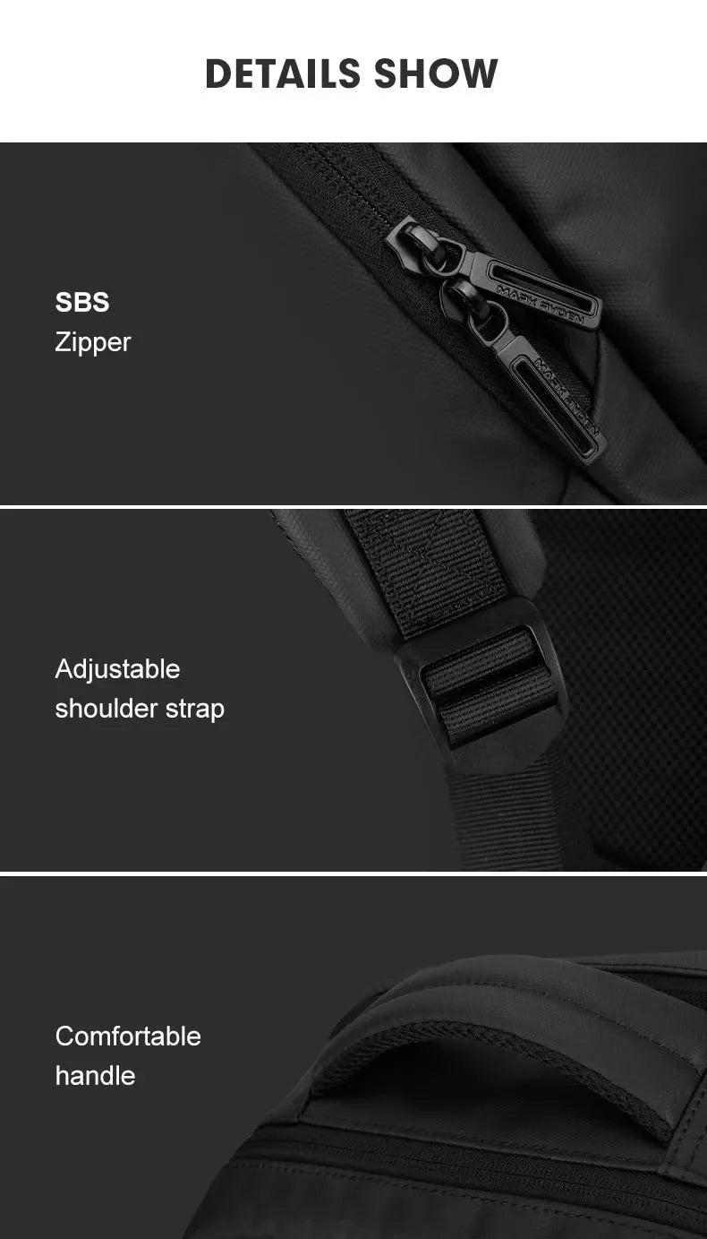 MARK RYDEN MR9191 Business Travel Backpack with USB Charging Port