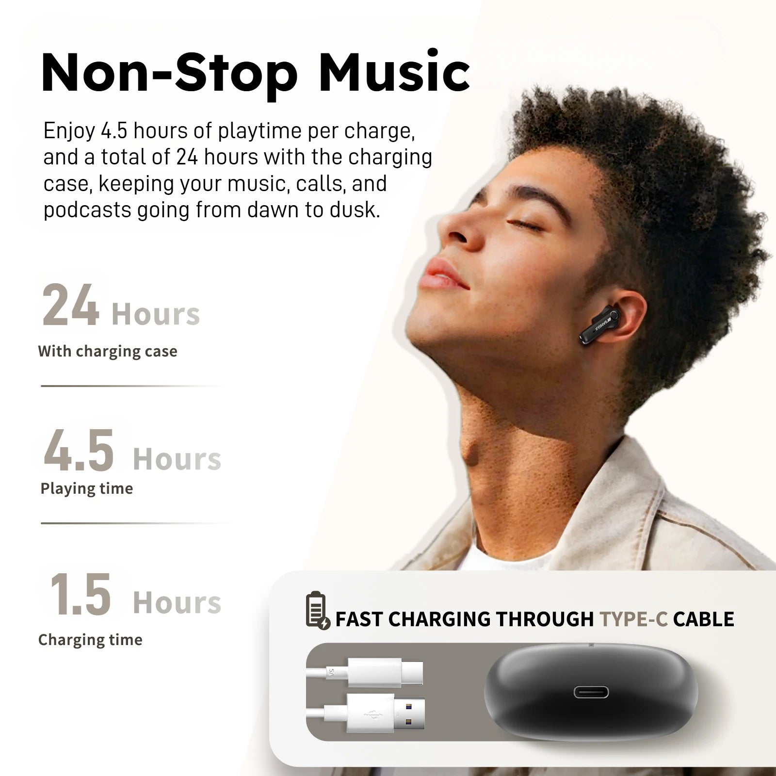 SANSUI W66 TWS Bluetooth Wireless Earphones