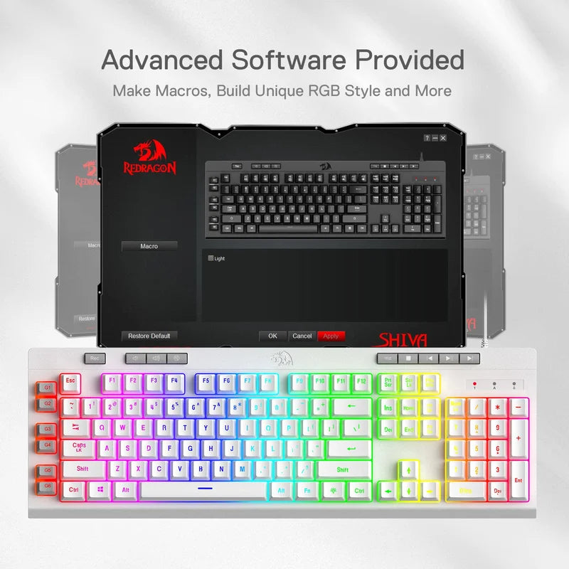 K512 Machine REDRAGON K512 Shiva RGB Mechanical Wired Gaming Keyboard | best budget ...