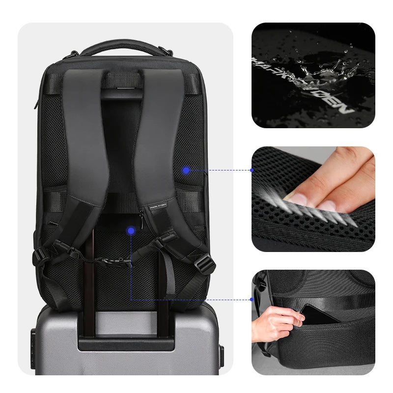 MARK RYDEN MR9031 Business Travel Backpack with USB Charging Port