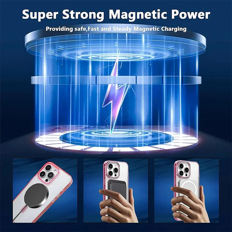 Transparent MagSafe Hybrid Matte Case for iPhone