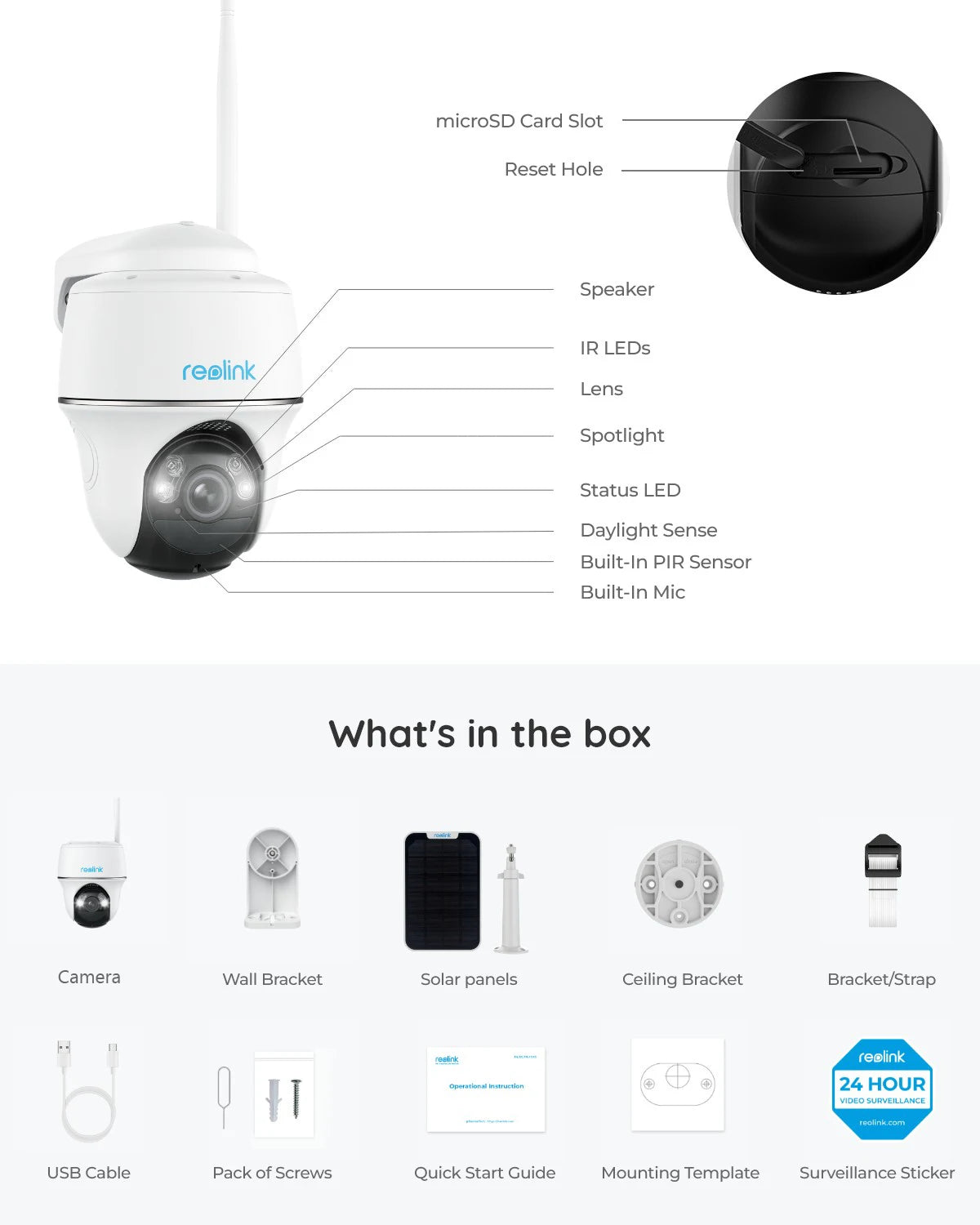 REOLINK Argus PT 5MP Solar Powered Smart Home Security Camera