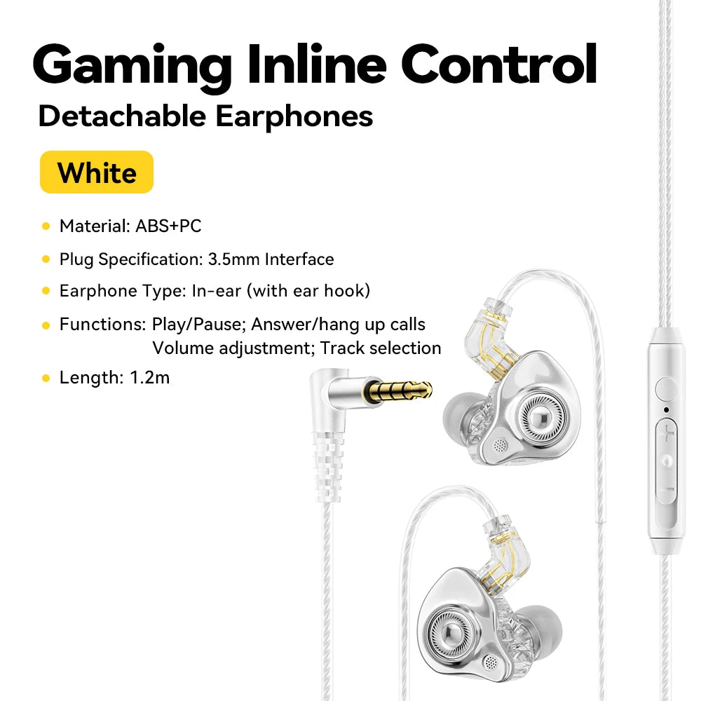 ESSAGER S25 3.5mm Detachable Wired Earphones