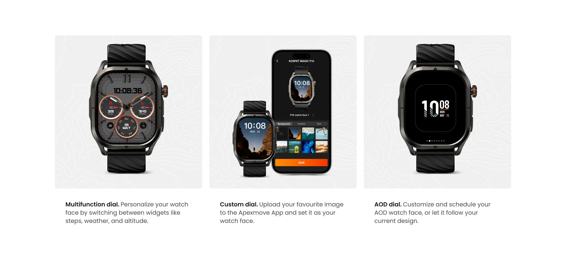 KOSPET Magic P10 1.96" GPS Smart Watch