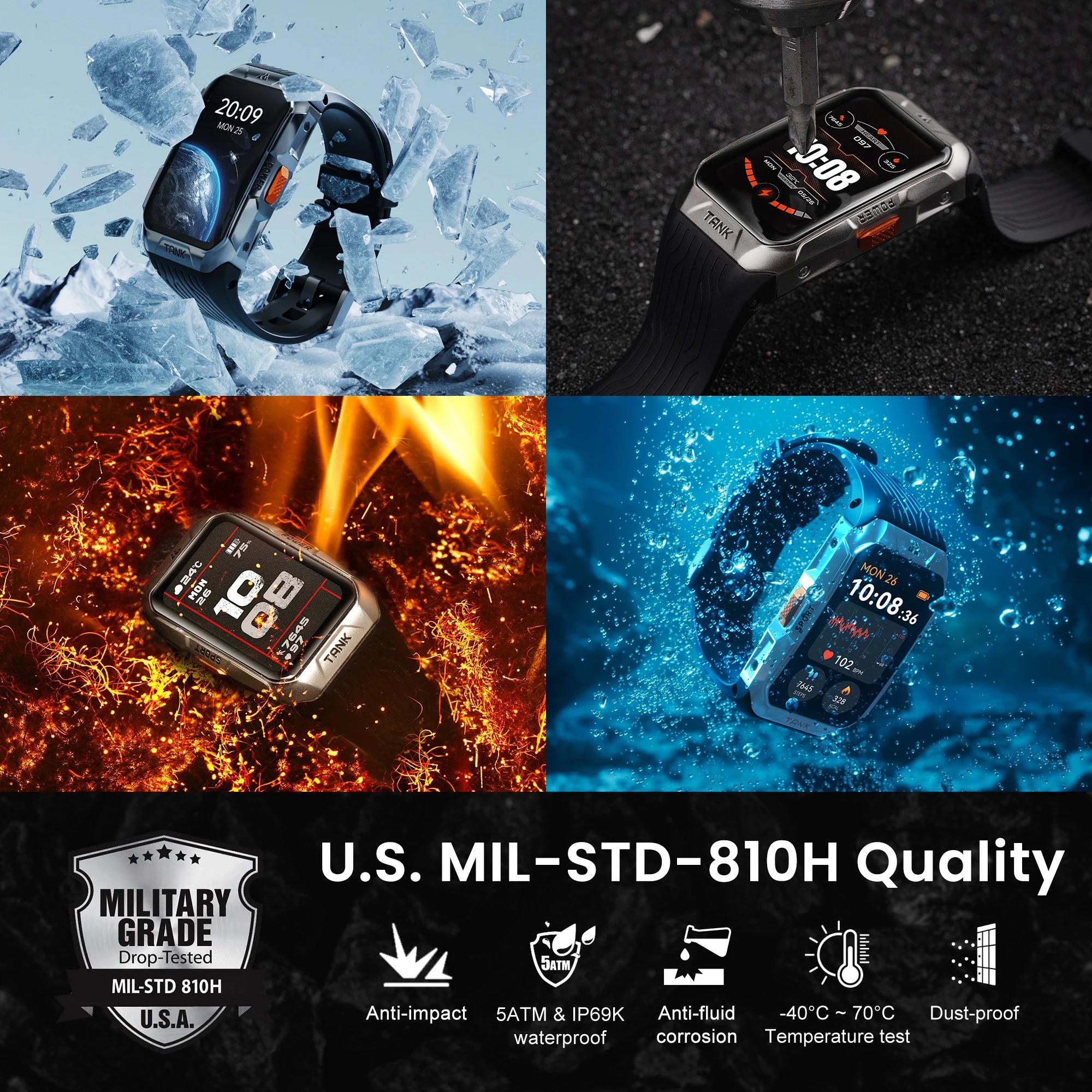KOSPET Tank X2 Ultra 1.64" AMOLED GPS Smart Watch