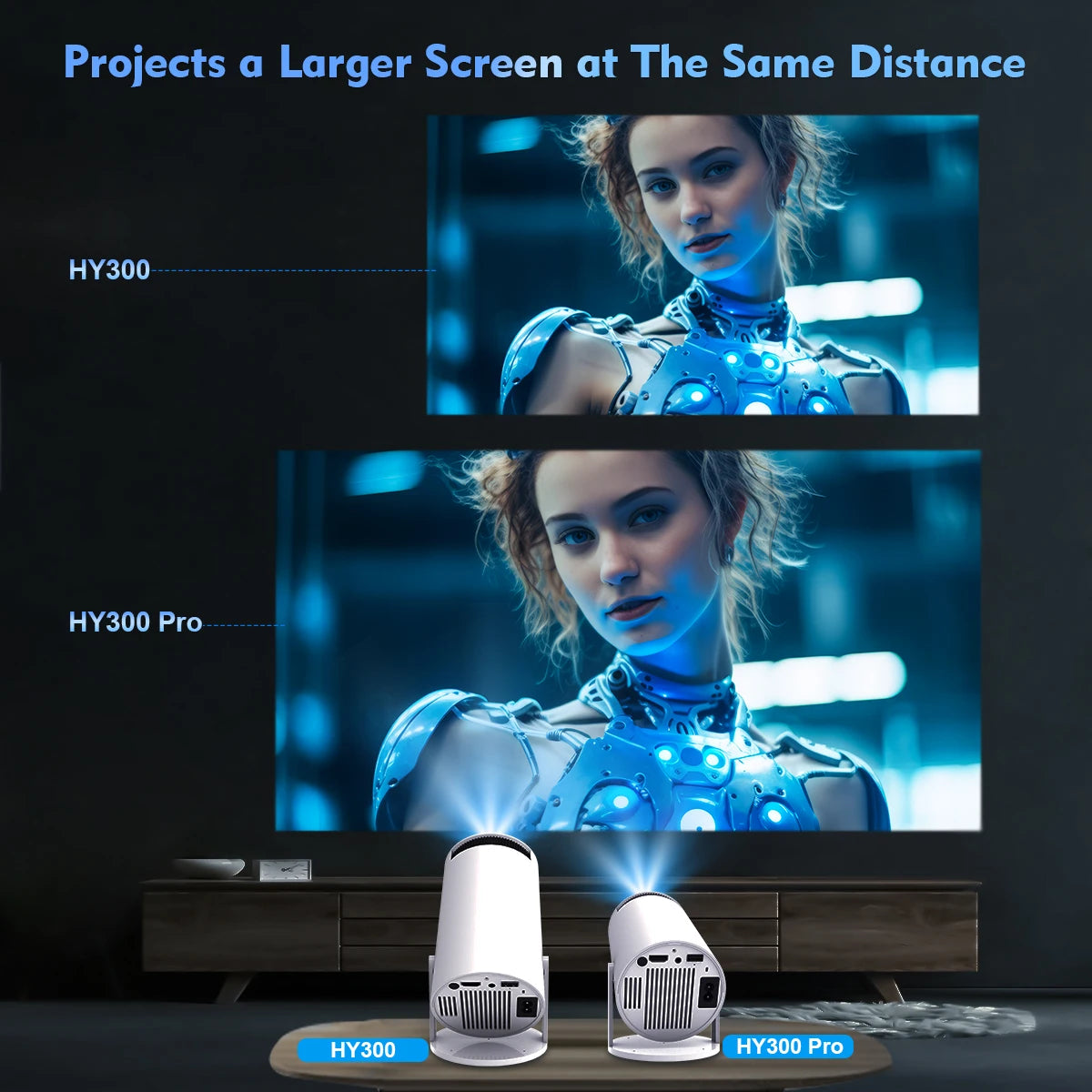 MAGCUBIC HY300 Pro Portable Bluetooth Home Cinema Projector