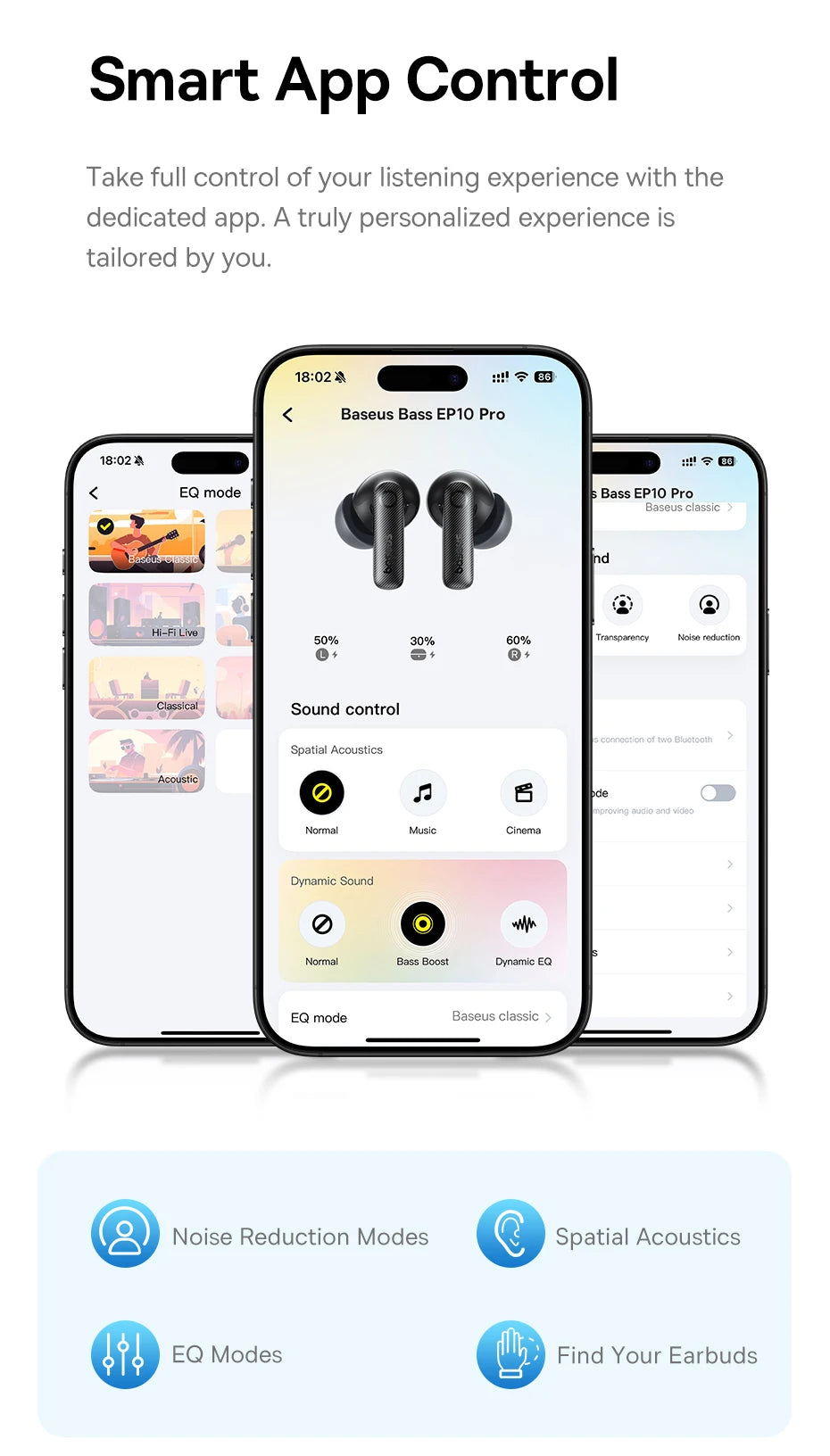 BASEUS Bass EP10 Pro ANC Bluetooth Wireless Earphones
