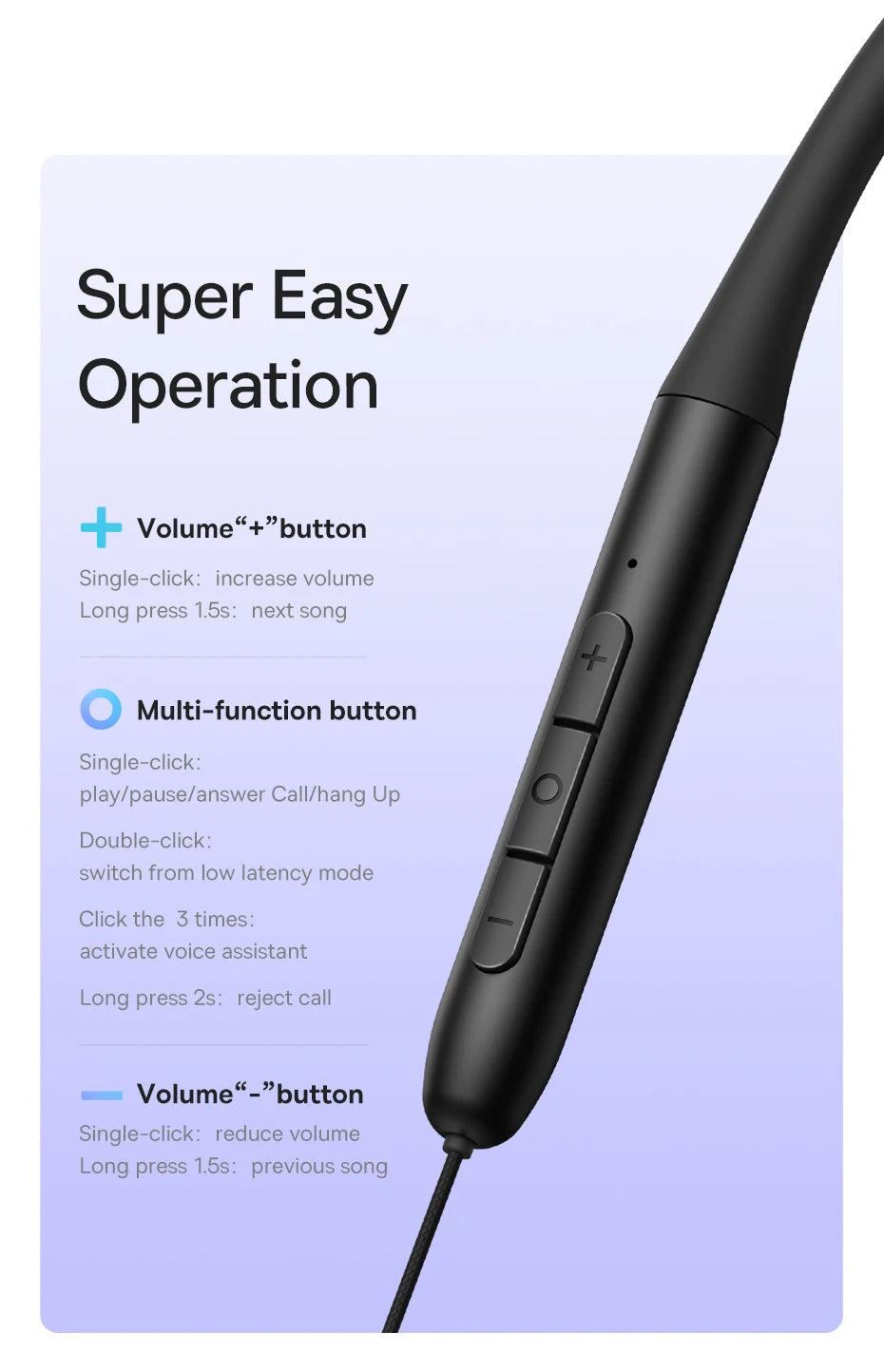 BASEUS Bowie P1 Bluetooth Wireless Earphones