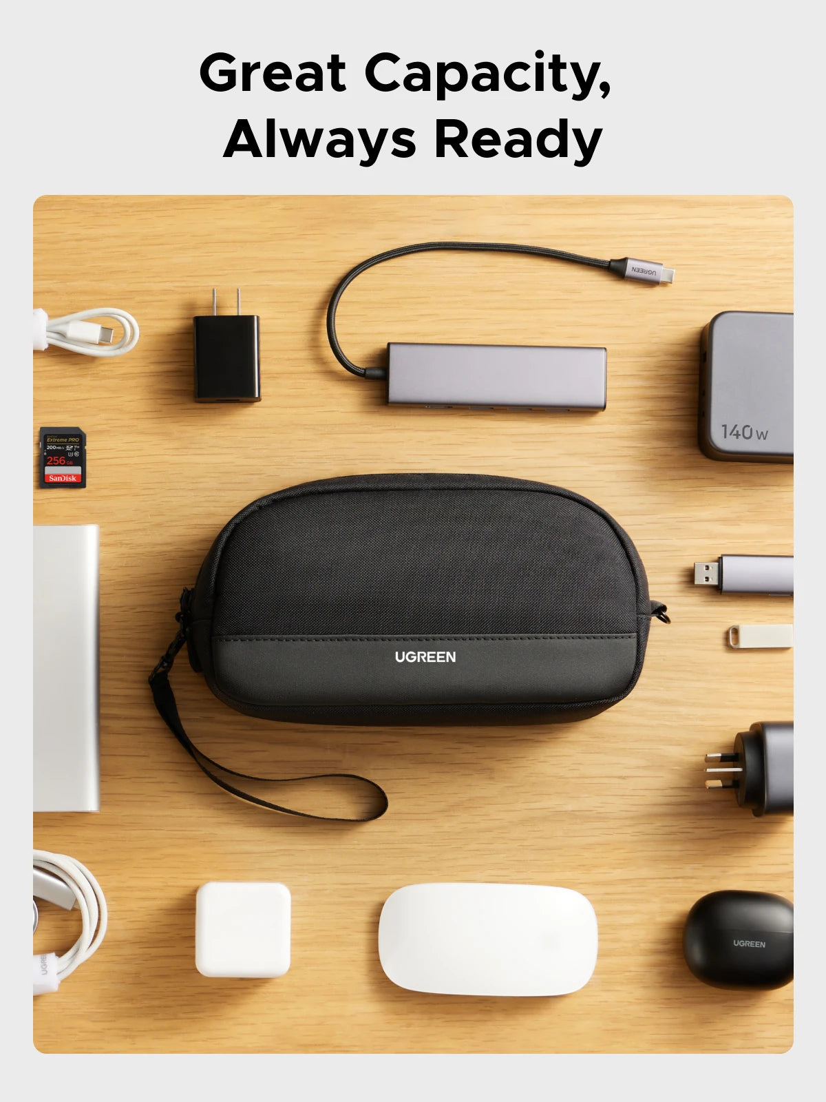 UGREEN Portable Tech Storage Travel Bag