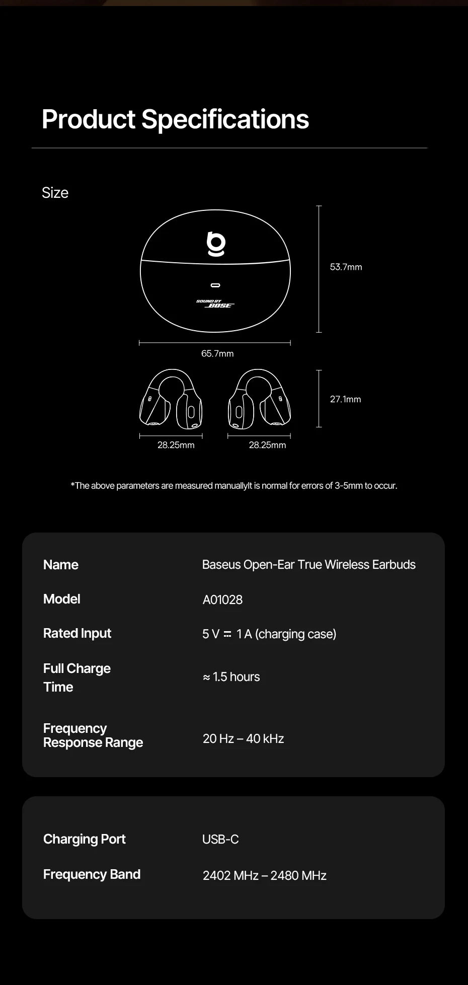 BASEUS Inspire XC1 Bluetooth Wireless Open Ear Headphones