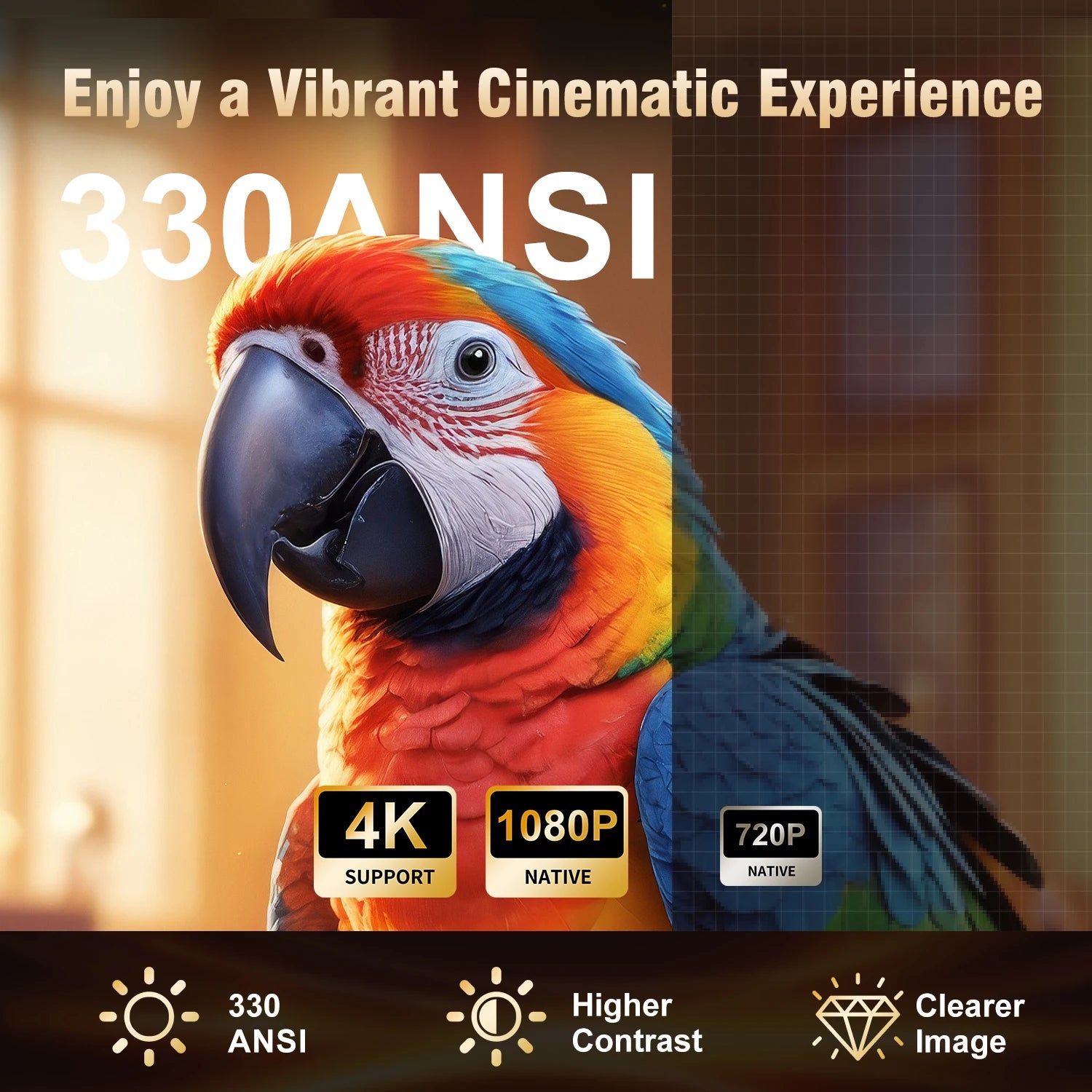 MAGCUBIC HY310 Portable Home Cinema Projector with Google Assistant