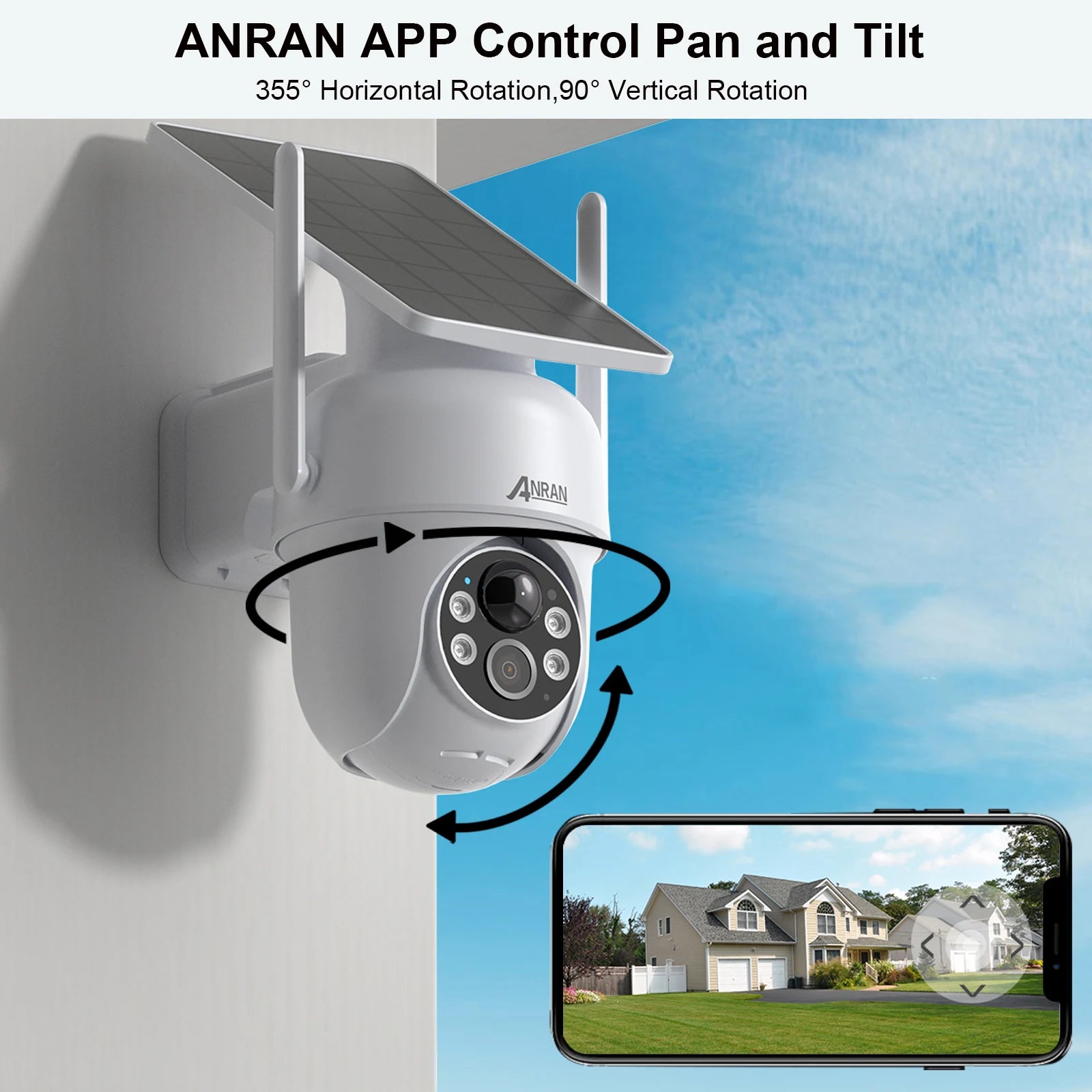ANRAN 3MP/5MP Solar Powered Smart Home Security Camera