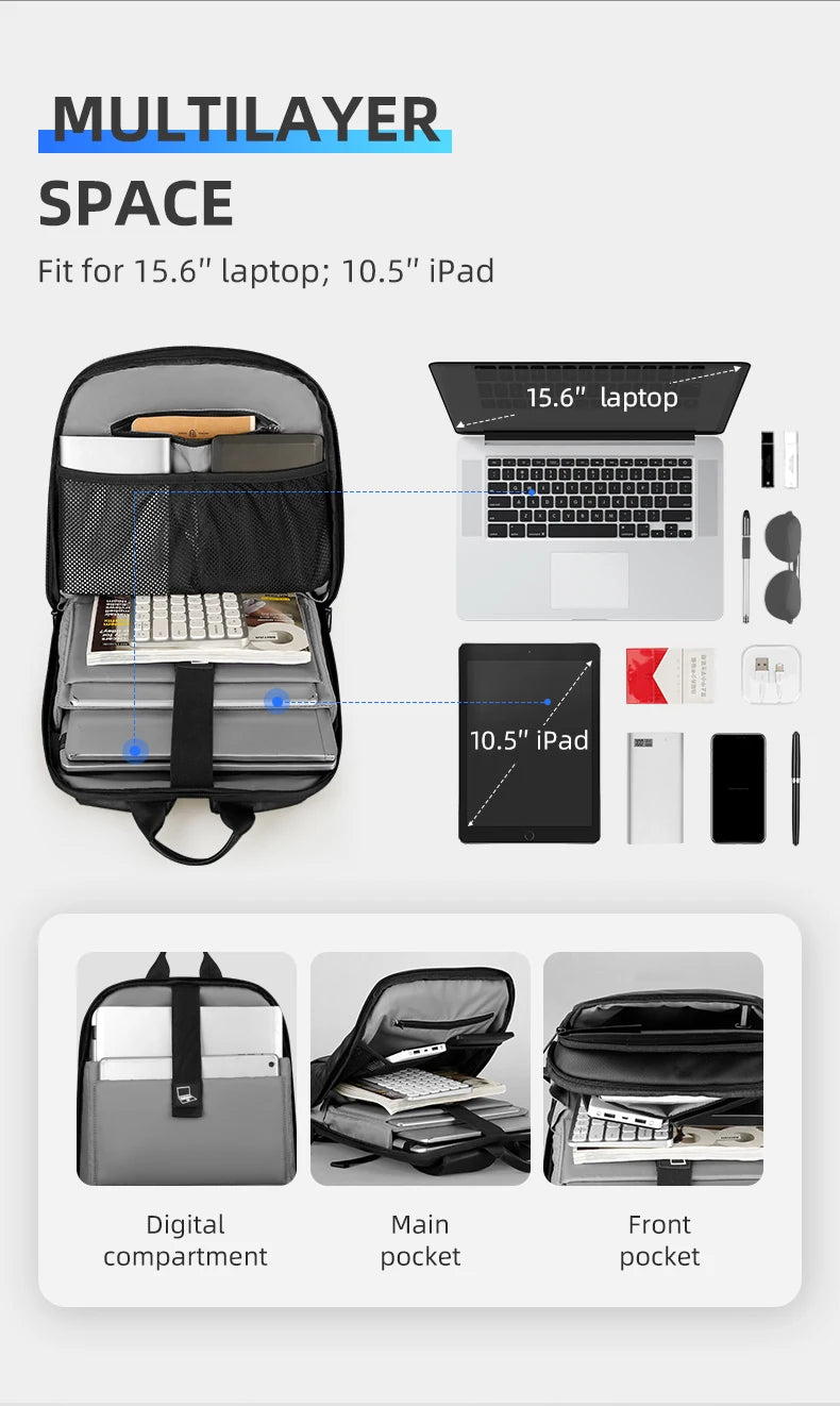MARK RYDEN MR9813 Thin Business Travel Backpack