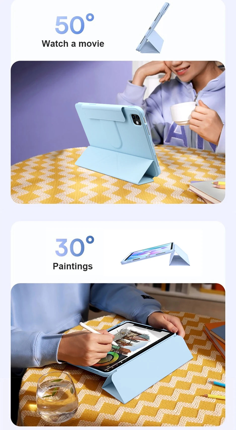 WiWU Rotatable Protective Case & Stand for iPad
