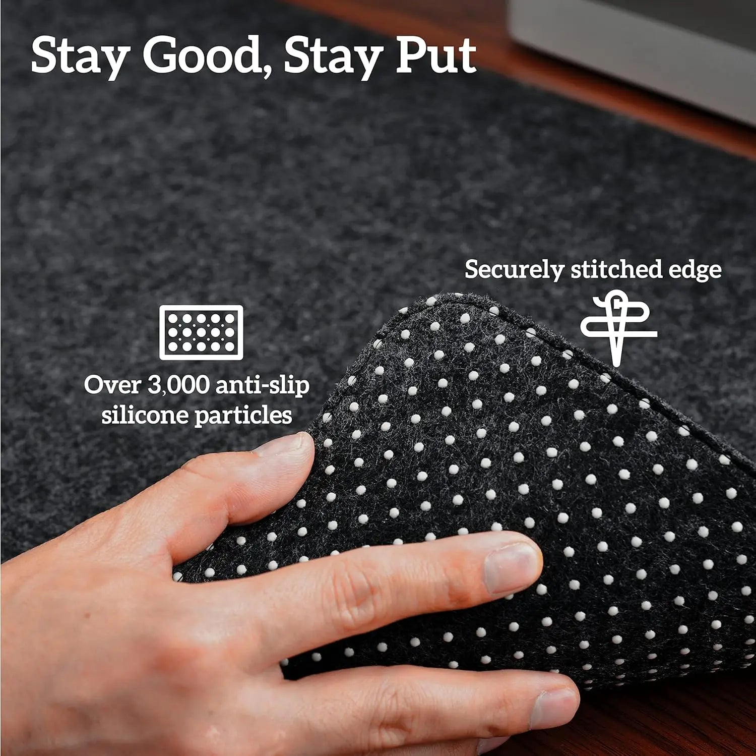 YSAGi Non-Slip Felt Desk Mat