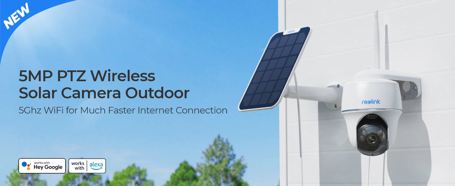 REOLINK Argus PT 5MP Solar Powered Smart Home Security Camera