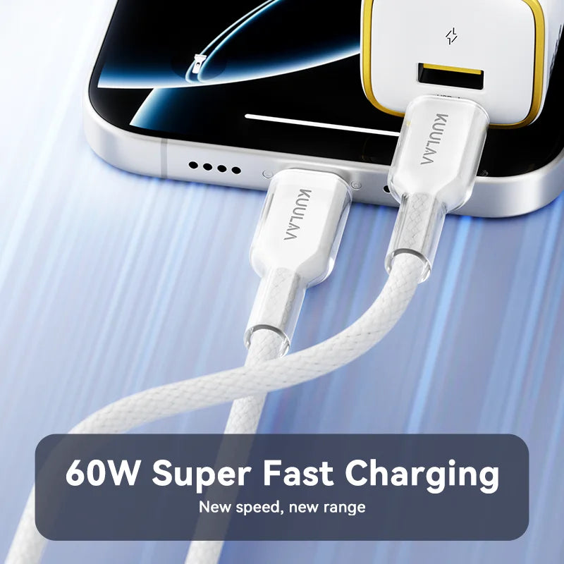 KUULAA 60W Type-C to Type-C Fast Charging and Data Cable