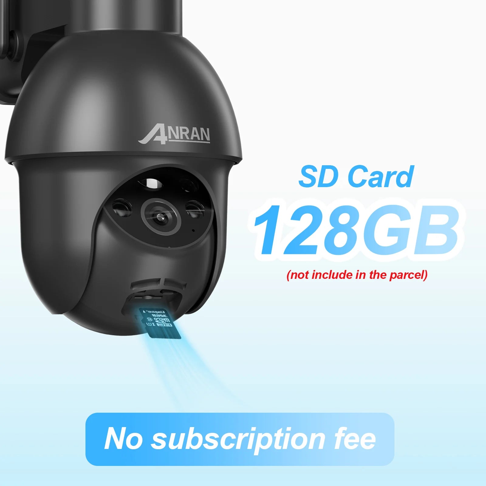 ANRAN 3MP Solar Powered WiFi Smart Home Security Camera
