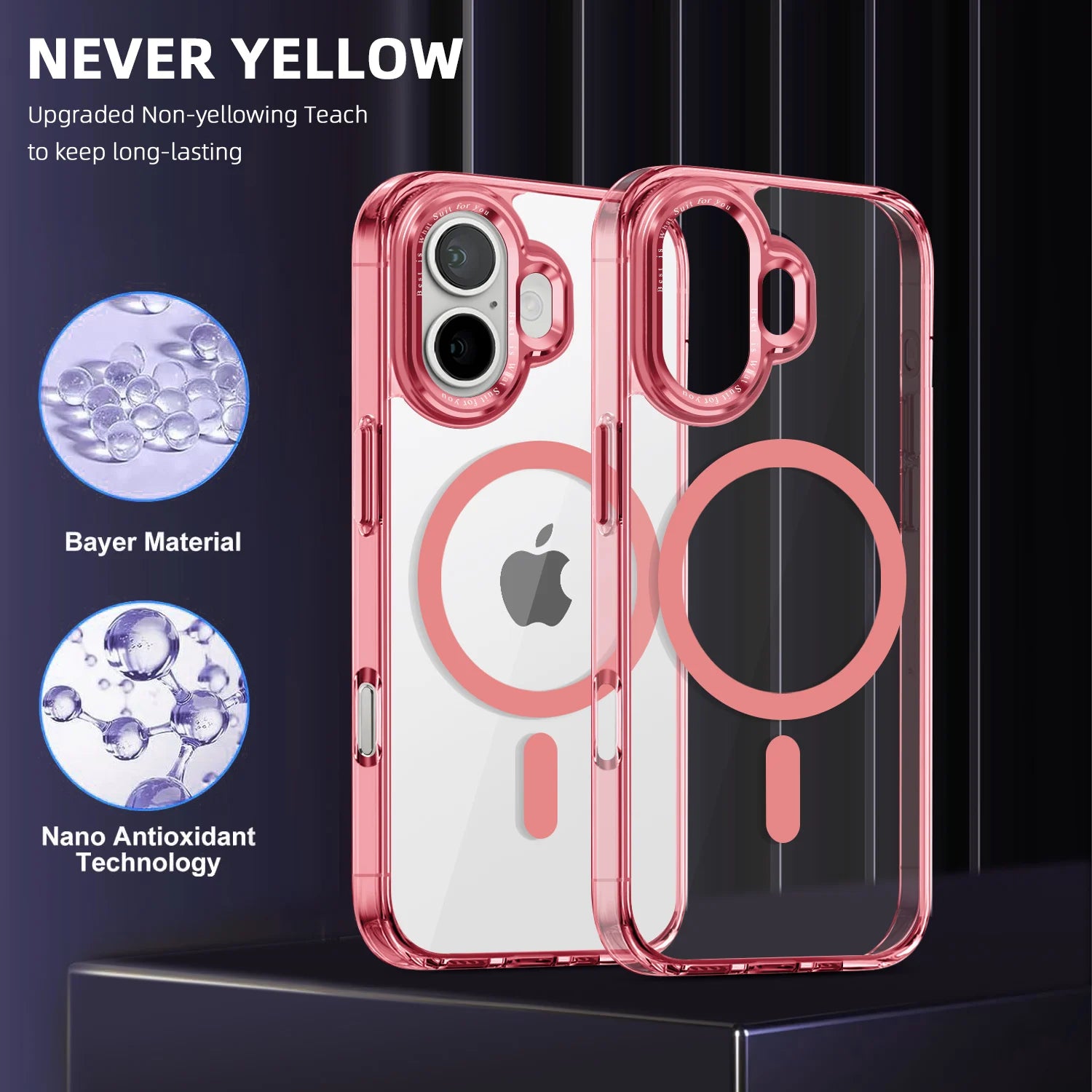 Translucent Magnetic Matte Case for Apple iPhone