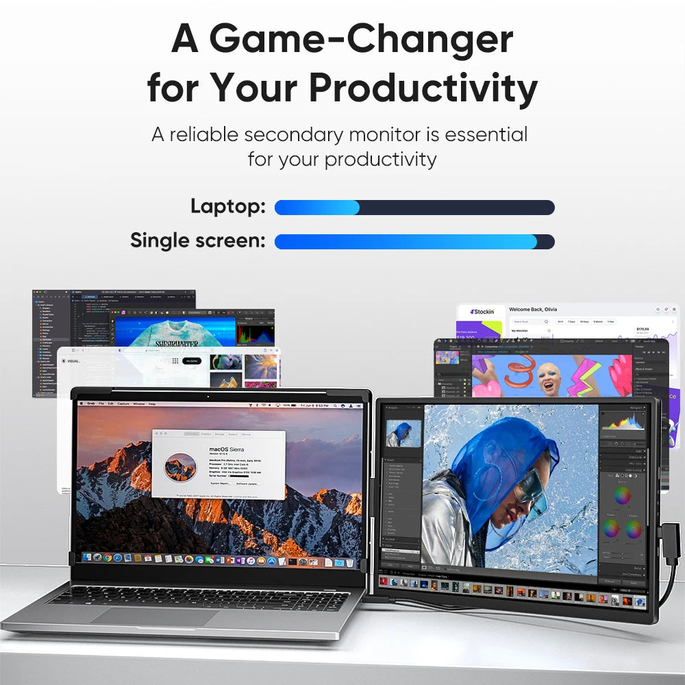 DOPESPLAY Full HD 14.1" IPS Portable Monitor and Laptop Screen Extender