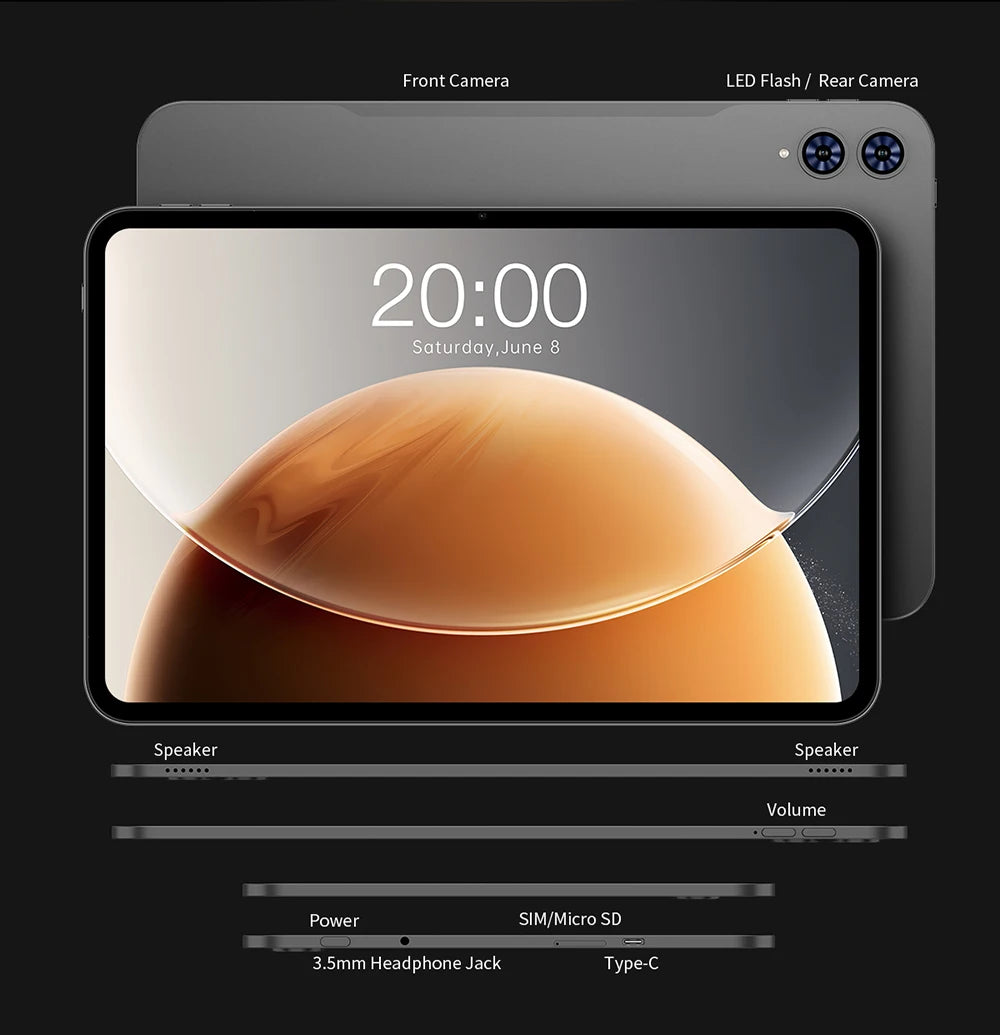 TECLAST T65 13.4" 4G Android Tablet - 128GB, Grey